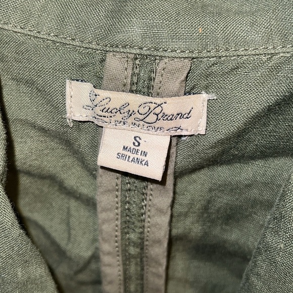 Lucky Brand Vest Dark Green Jacket Small - Picture 5 of 6